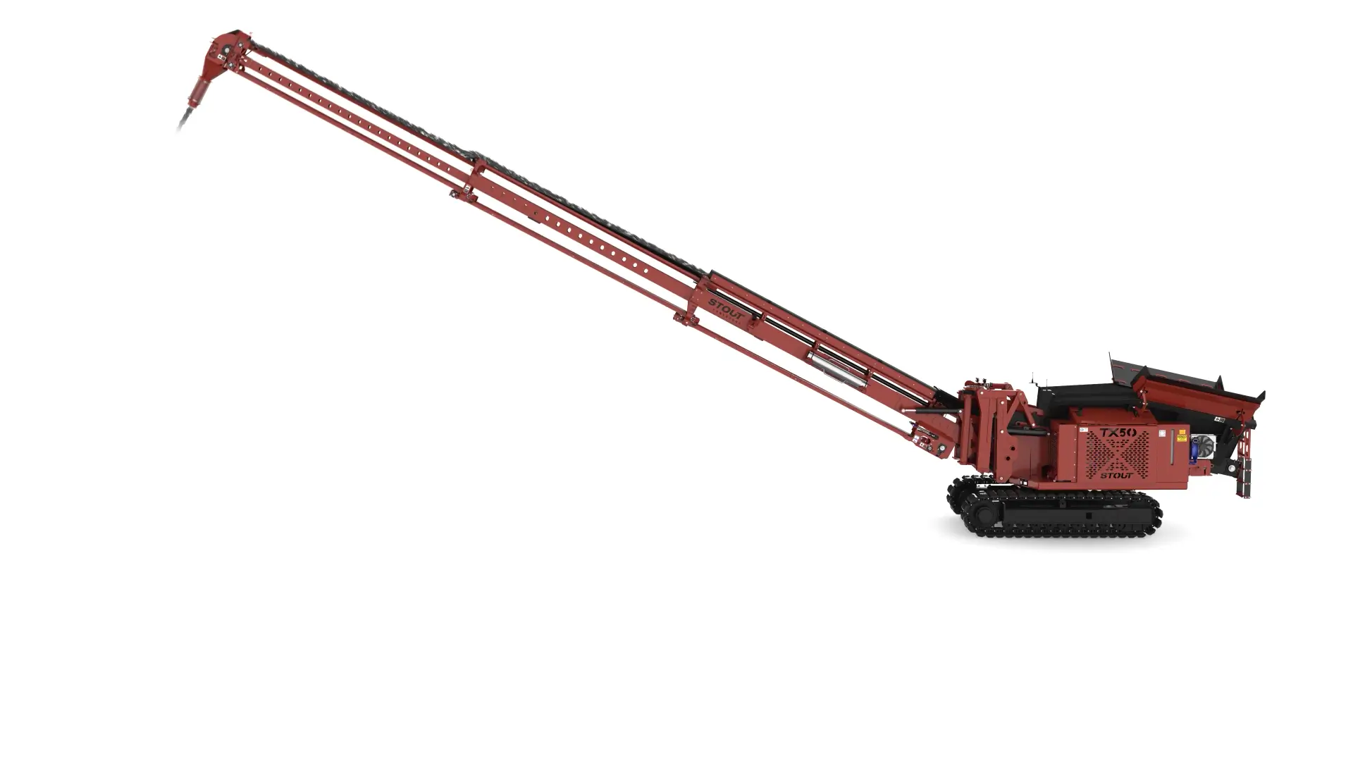 tx-50 track conveyor - 55 degree reach