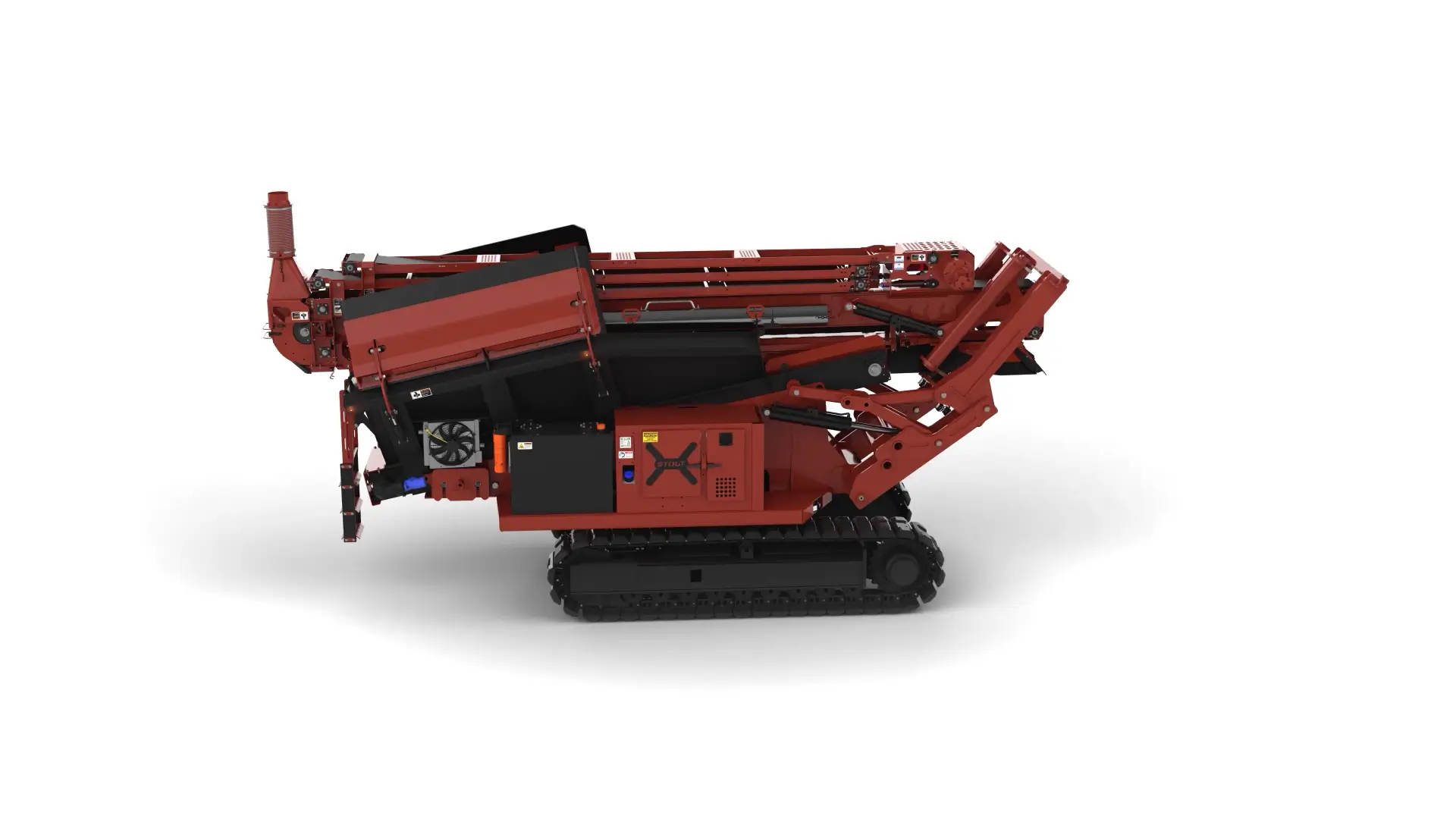 tx-50 track conveyor - right side view